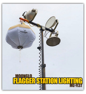Moonglo Work Light provides balloon lighting for flagger stations